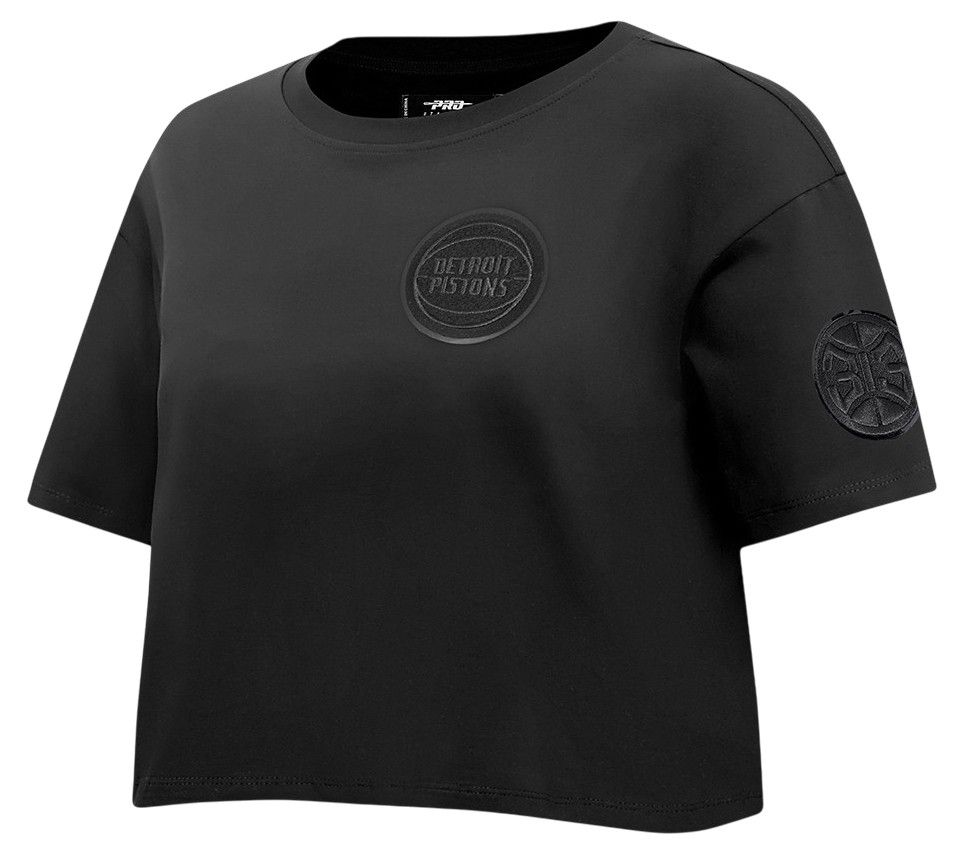 Pro Standard Women's Detroit Pistons Black Boxy Cropped T-Shirt product image