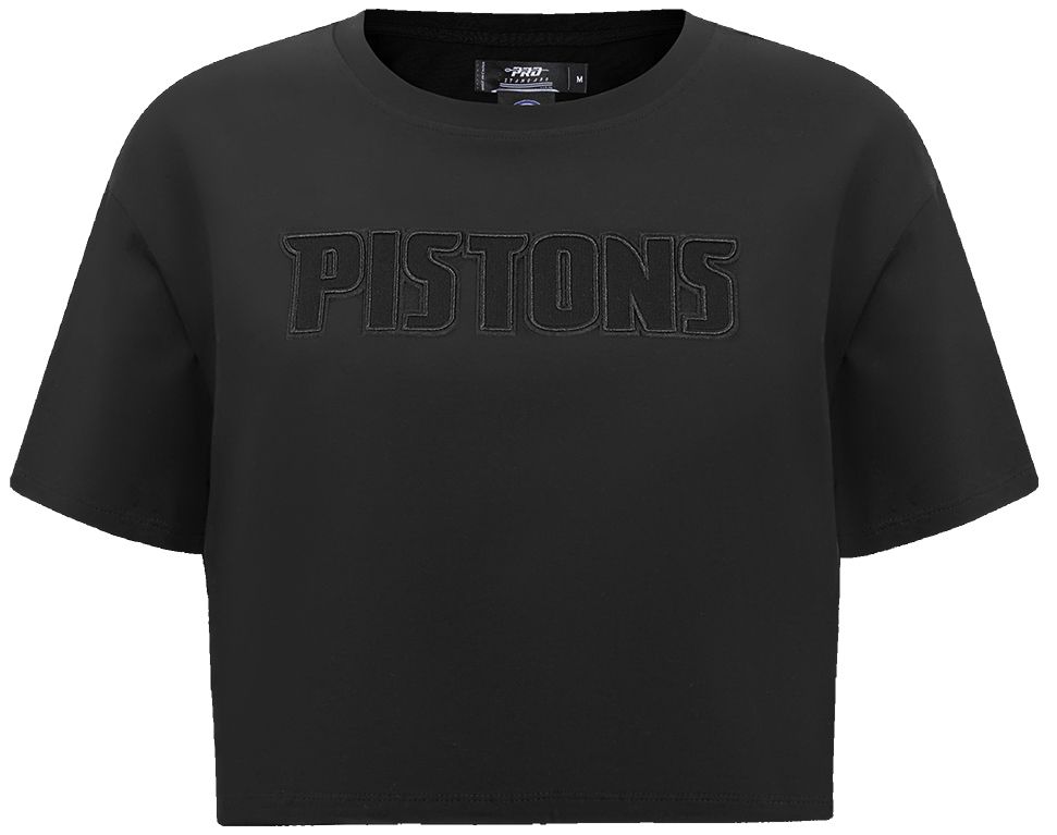 Pro Standard Women's Detroit Pistons Black Neutral Boxy Cropped T-Shirt product image