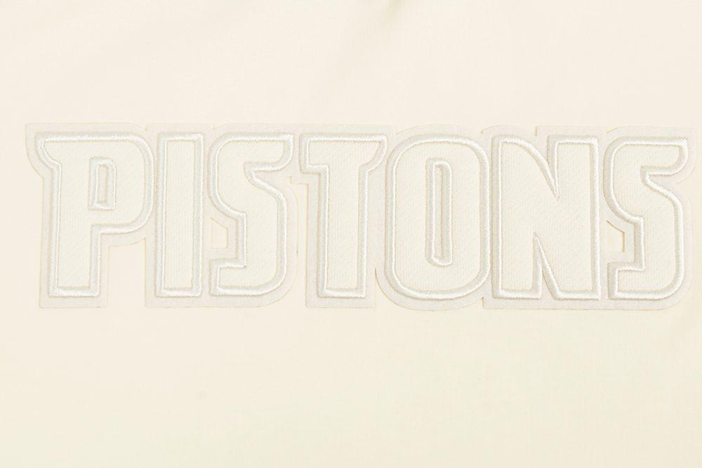 Pro Standard Women's Detroit Pistons Off-White Neutral Boxy Cropped T-Shirt product image
