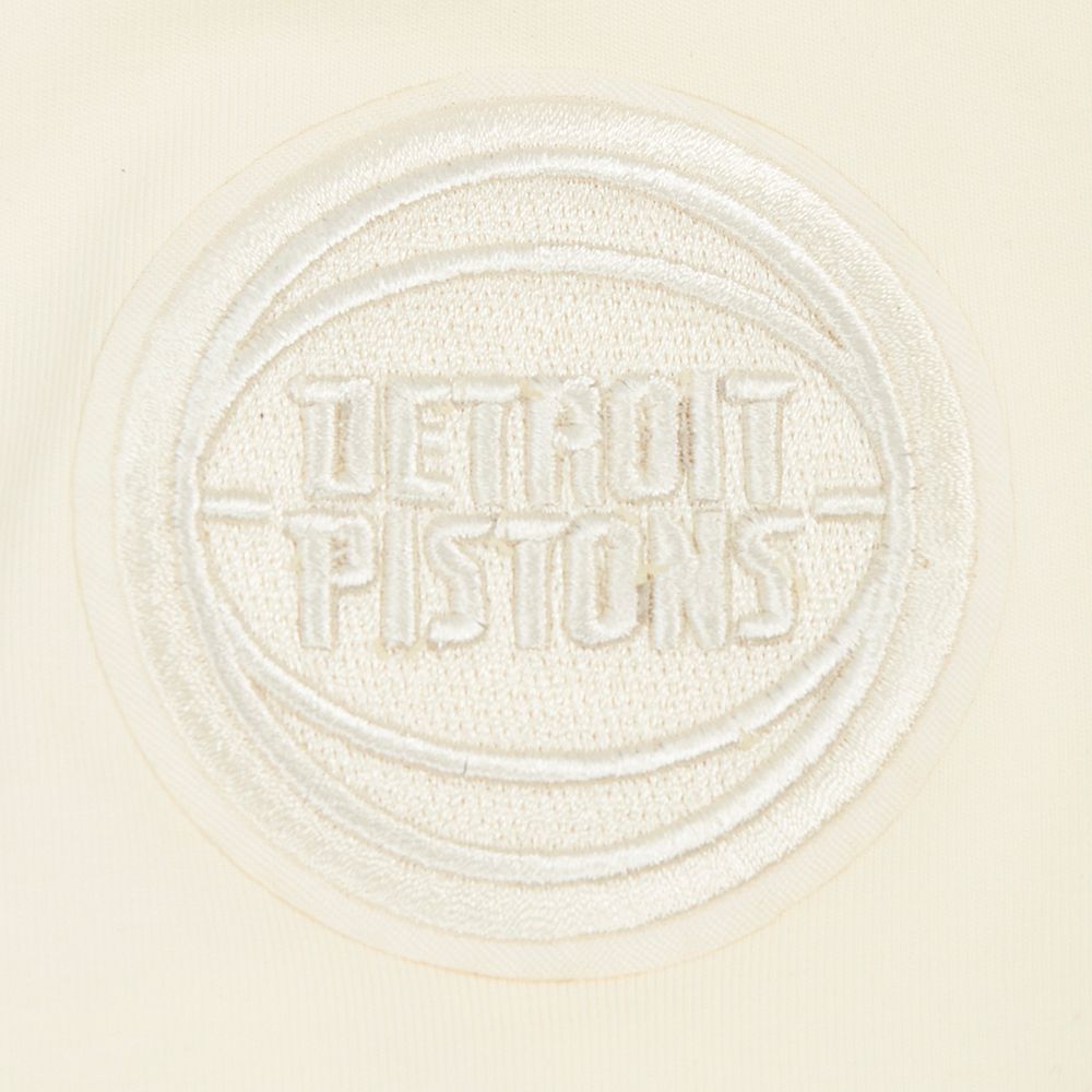Pro Standard Women's Detroit Pistons Off-White Neutral Boxy Cropped T-Shirt product image
