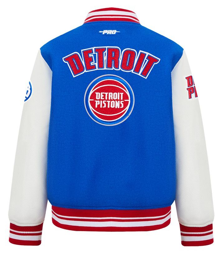 Pro Standard Youth Detroit Pistons Blue Wool Varsity Jacket product image