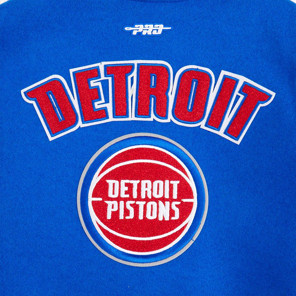 Pro Standard Youth Detroit Pistons Blue Wool Varsity Jacket product image