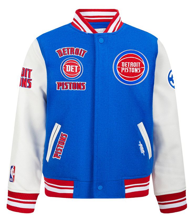Pro Standard Youth Detroit Pistons Blue Wool Varsity Jacket product image
