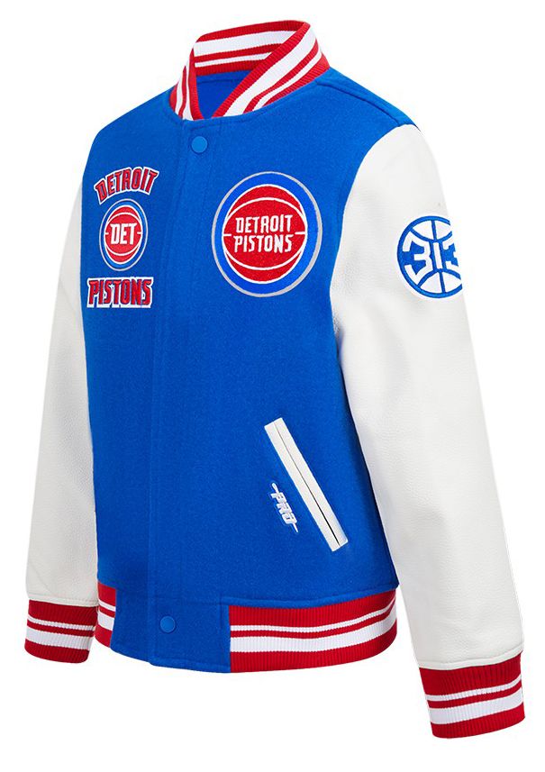 Pro Standard Youth Detroit Pistons Blue Wool Varsity Jacket product image