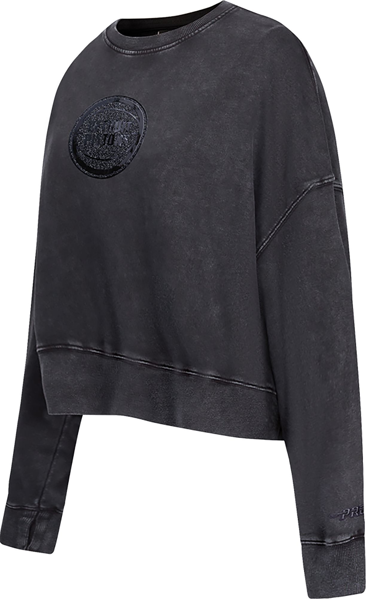 Pro Standard Women's Detroit Pistons Black Crystalline Crew Pullover Sweatshirt product image
