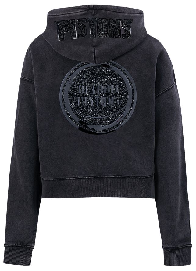 Pro Standard Women's Detroit Pistons Black Crystalline Cropped Pullover Hoodie product image