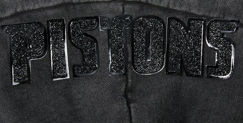 Pro Standard Women's Detroit Pistons Black Crystalline Cropped Pullover Hoodie product image