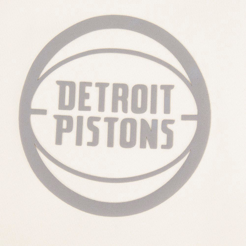 Pro Standard Women's Detroit Pistons Off White Street Team Crewneck Sweatshirt product image
