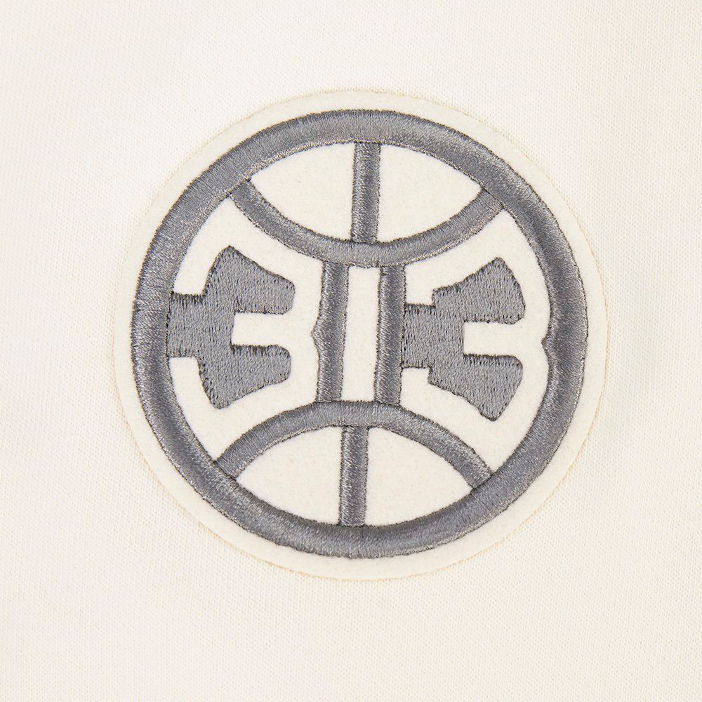 Pro Standard Women's Detroit Pistons Off White Street Team Crewneck Sweatshirt product image