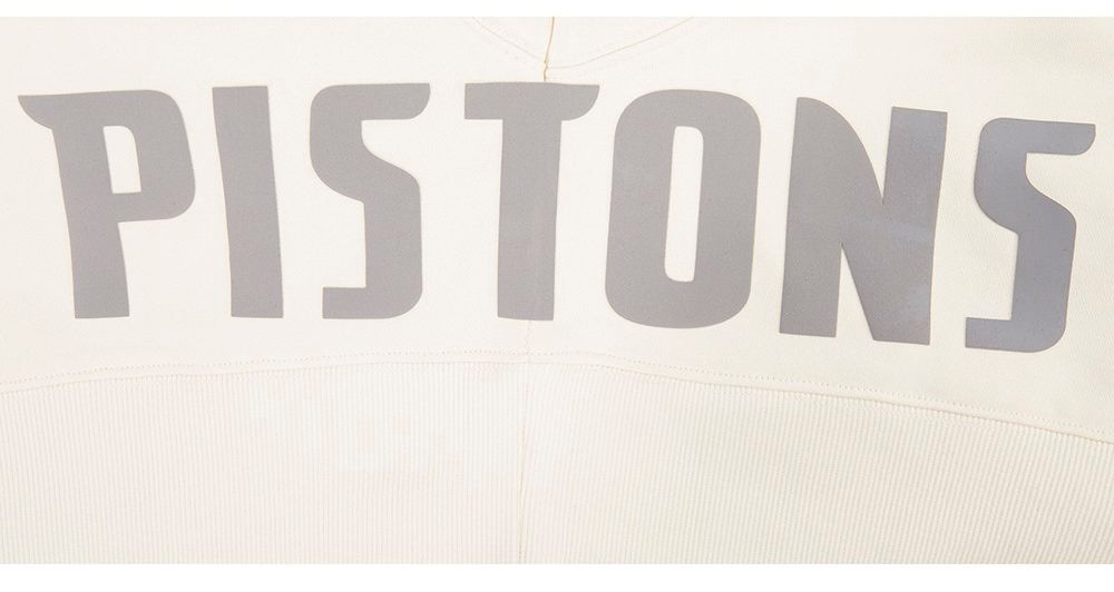 Pro Standard Women's Detroit Pistons Off White Street Team Crewneck Sweatshirt product image