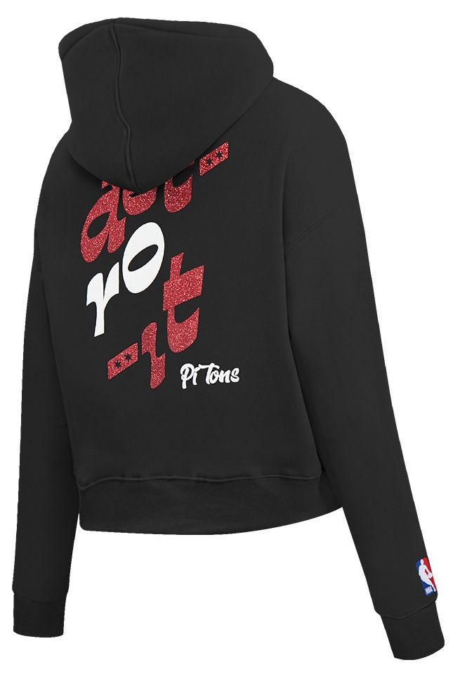 Pro Standard Women's Detroit Pistons Black Wordplay Full Zip Hoodie product image