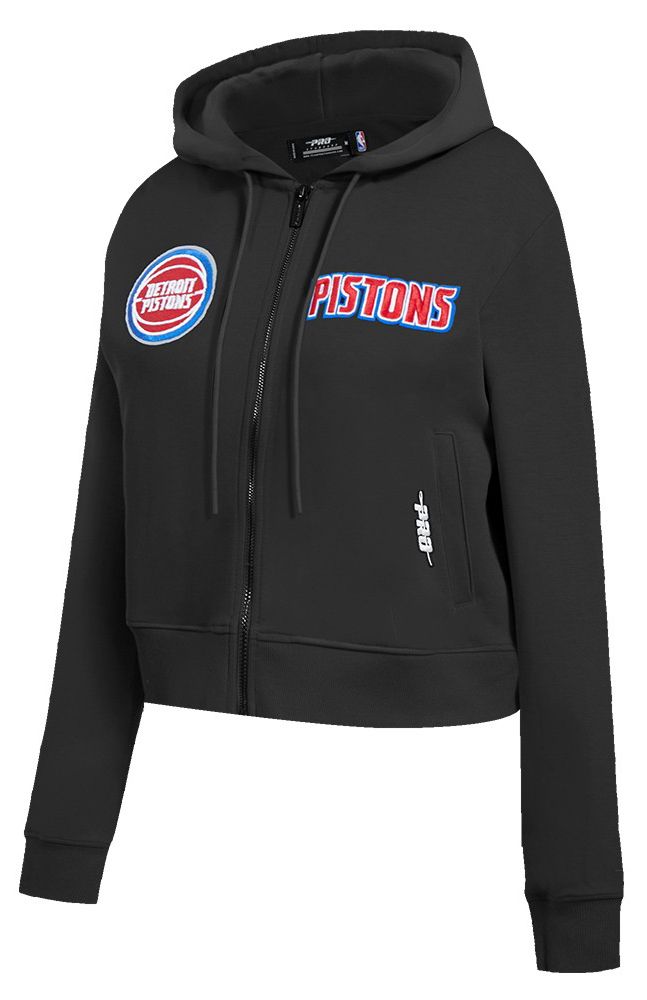 Pro Standard Women's Detroit Pistons Black Wordplay Full Zip Hoodie product image