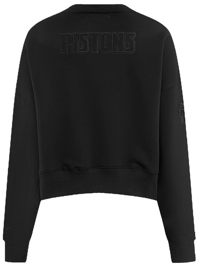 Pro Standard Women's Detroit Pistons Black Neutral Fleece Crewneck Sweatshirt product image