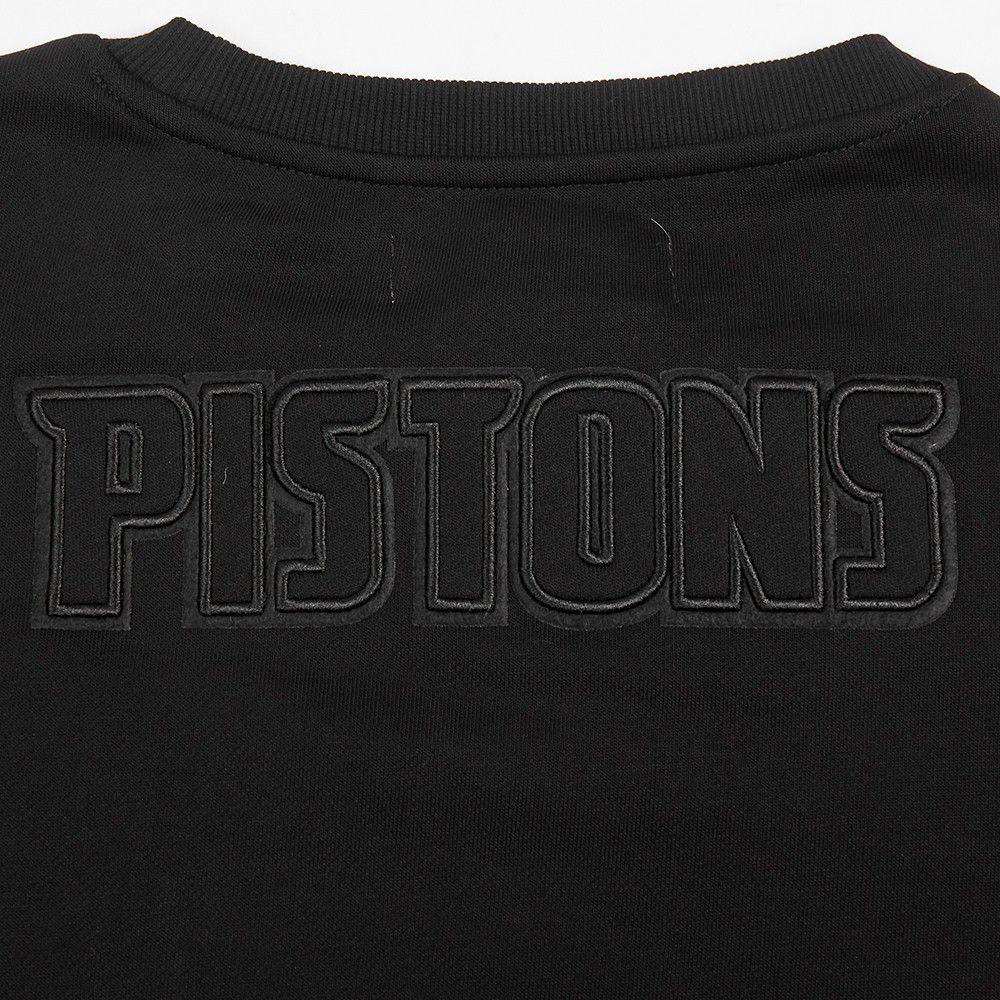 Pro Standard Women's Detroit Pistons Black Neutral Fleece Crewneck Sweatshirt product image