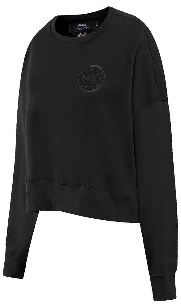 Pro Standard Women's Detroit Pistons Black Neutral Fleece Crewneck Sweatshirt product image