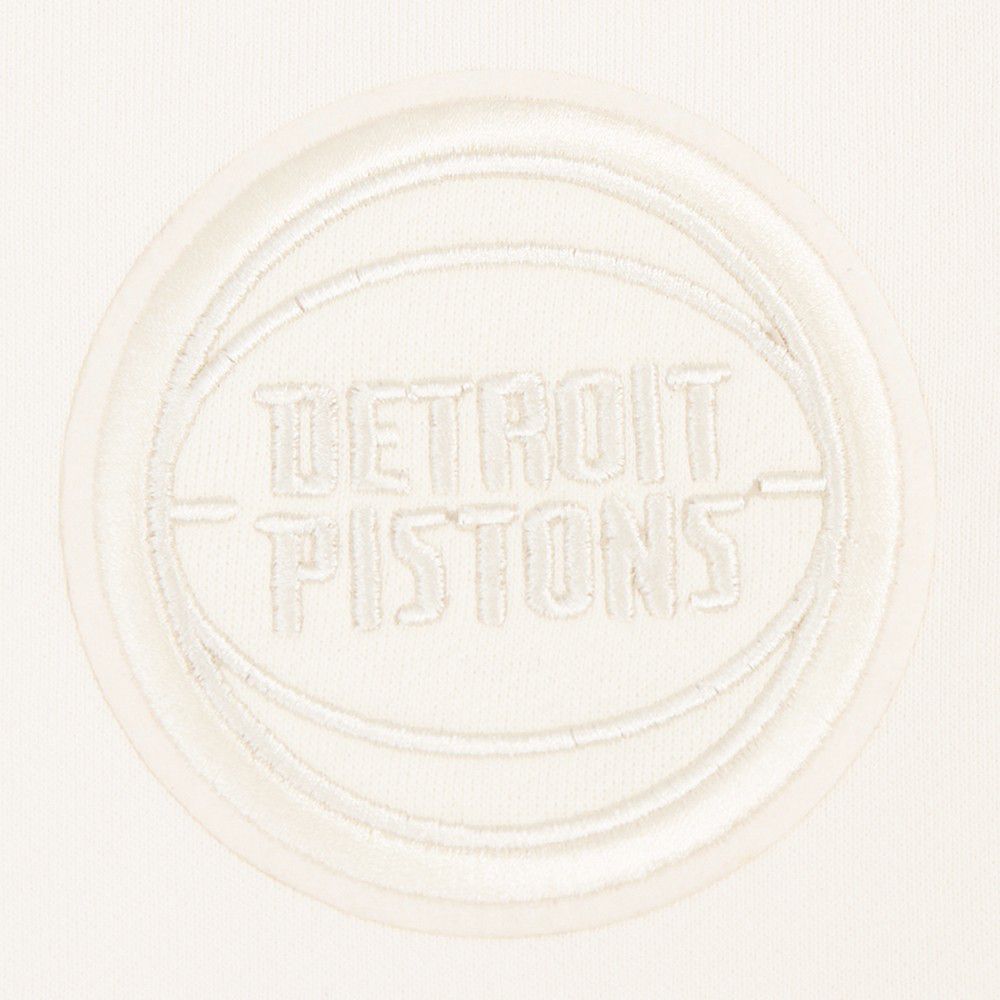 Pro Standard Women's Detroit Pistons Off White Neutral Fleece Crewneck Sweatshirt product image