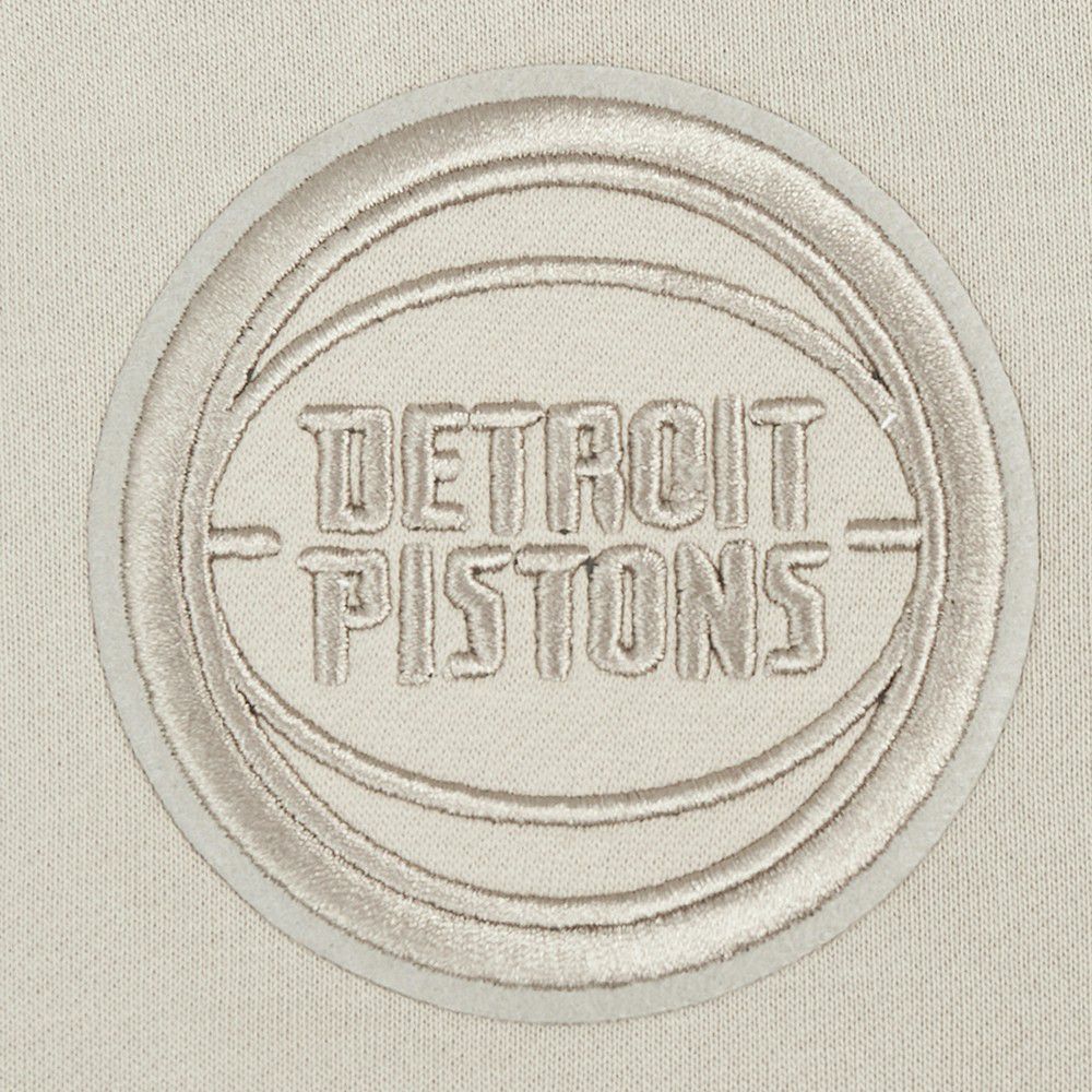 Pro Standard Women's Detroit Pistons Taupe Neutral Fleece Crewneck Sweatshirt product image