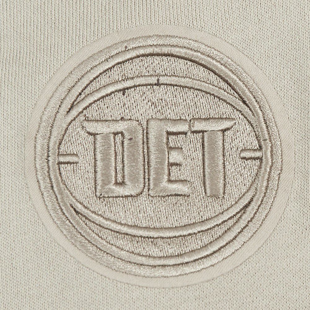 Pro Standard Women's Detroit Pistons Taupe Neutral Fleece Crewneck Sweatshirt product image