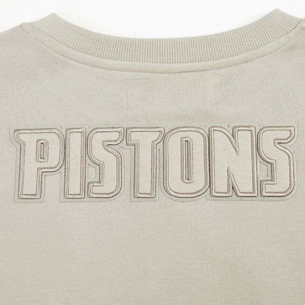Pro Standard Women's Detroit Pistons Taupe Neutral Fleece Crewneck Sweatshirt product image