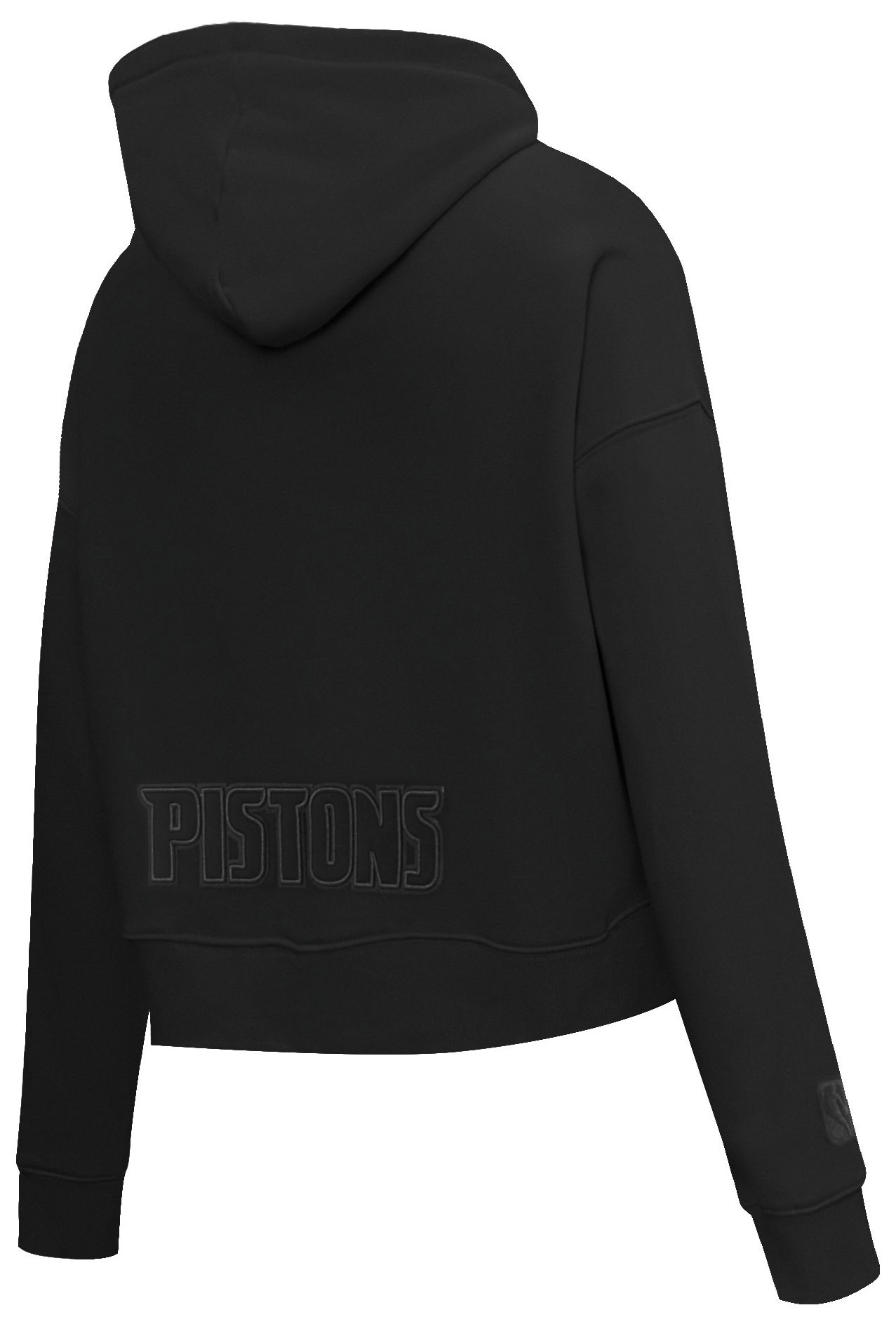 Pro Standard Women's Detroit Pistons Black Neutral Cropped Fleece Pullover Hoodie product image