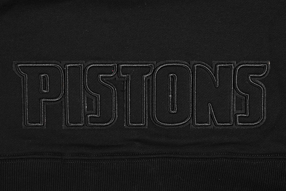 Pro Standard Women's Detroit Pistons Black Neutral Cropped Fleece Pullover Hoodie product image