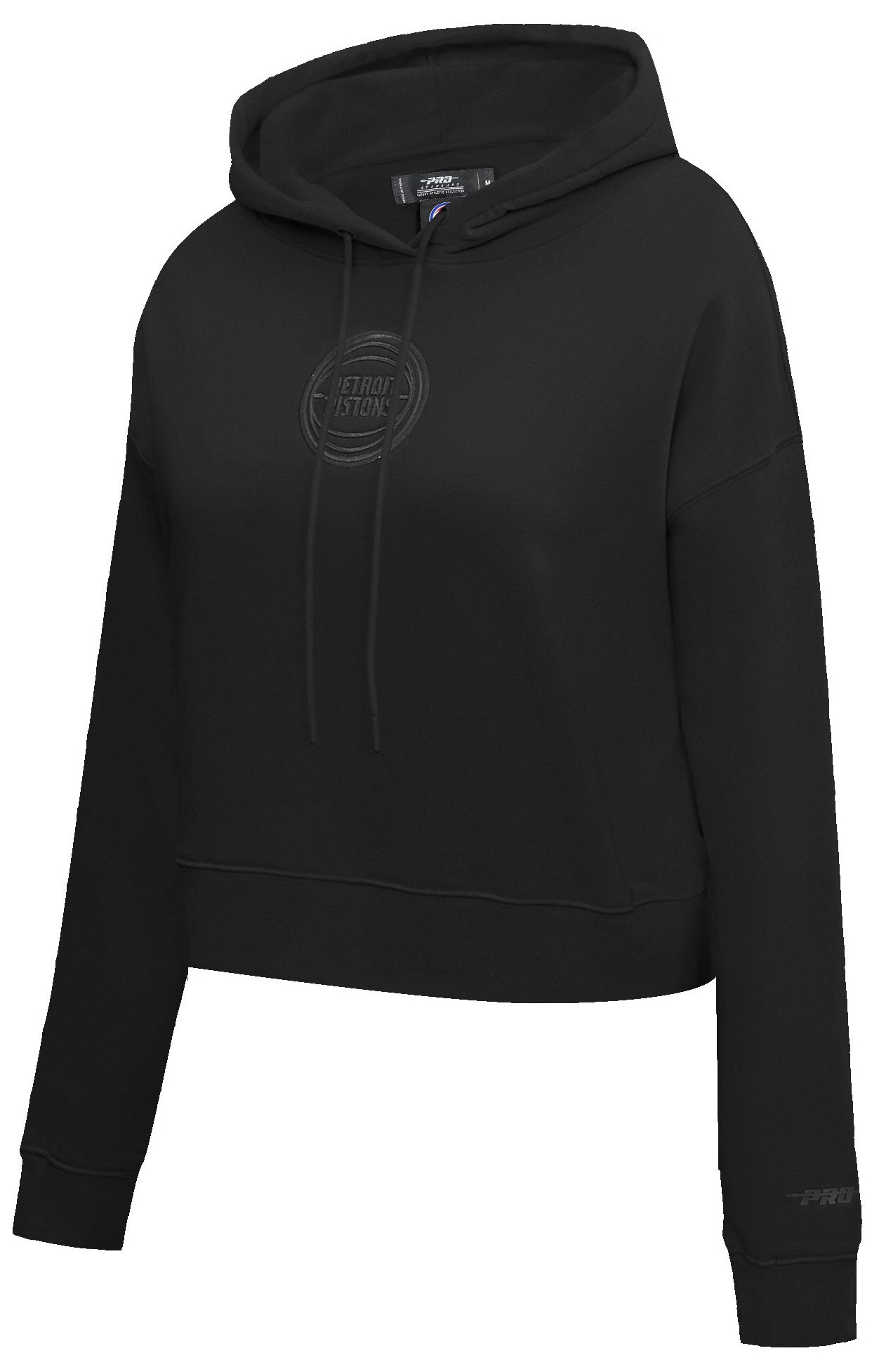 Pro Standard Women's Detroit Pistons Black Neutral Cropped Fleece Pullover Hoodie product image