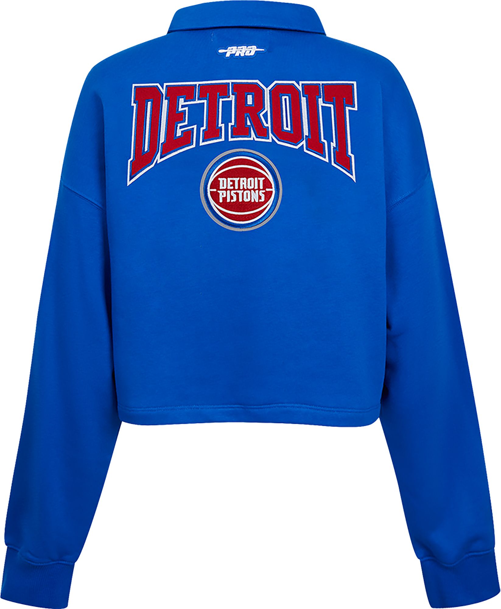 Pro Standard Women's Detroit Pistons Blue Crest Emblem Long Sleeve Polo product image