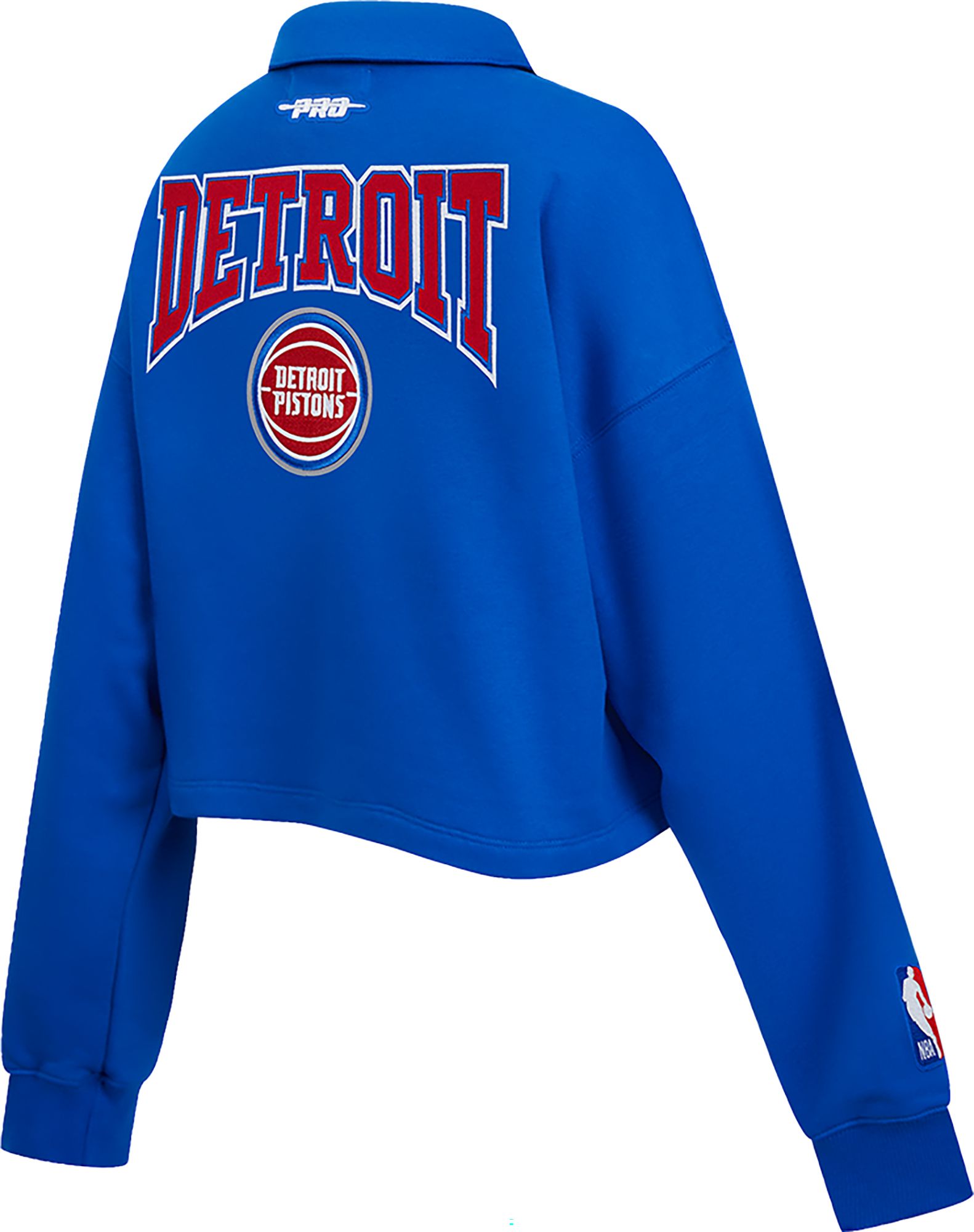 Pro Standard Women's Detroit Pistons Blue Crest Emblem Long Sleeve Polo product image