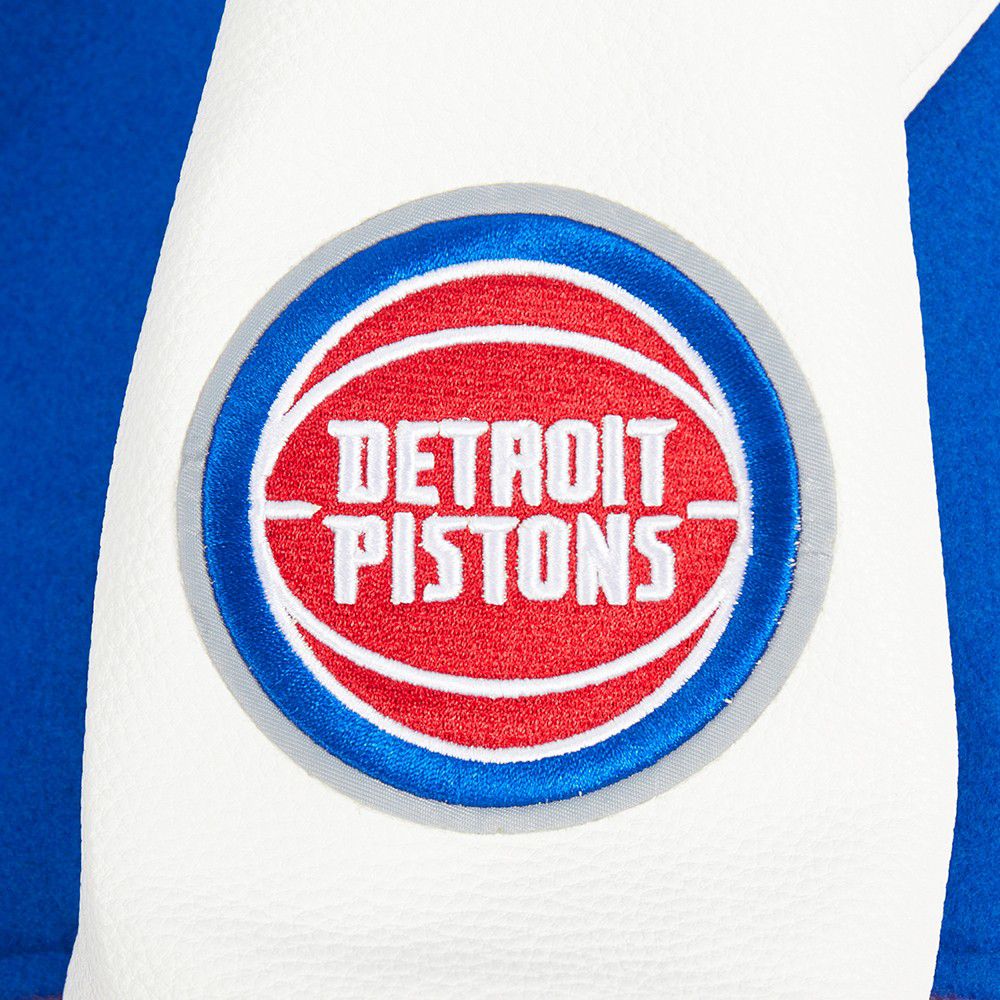 Pro Standard Women's Detroit Pistons Blue Classic Rib Wool Varsity Jacket product image
