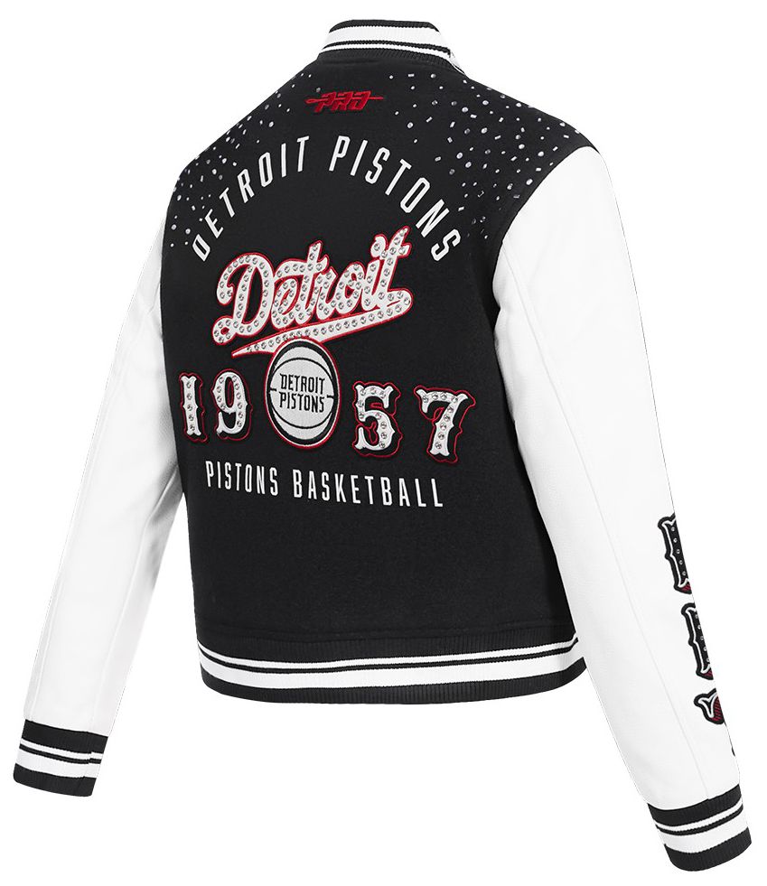 Pro Standard Women's Detroit Pistons Black Legacy Varsity Jacket product image