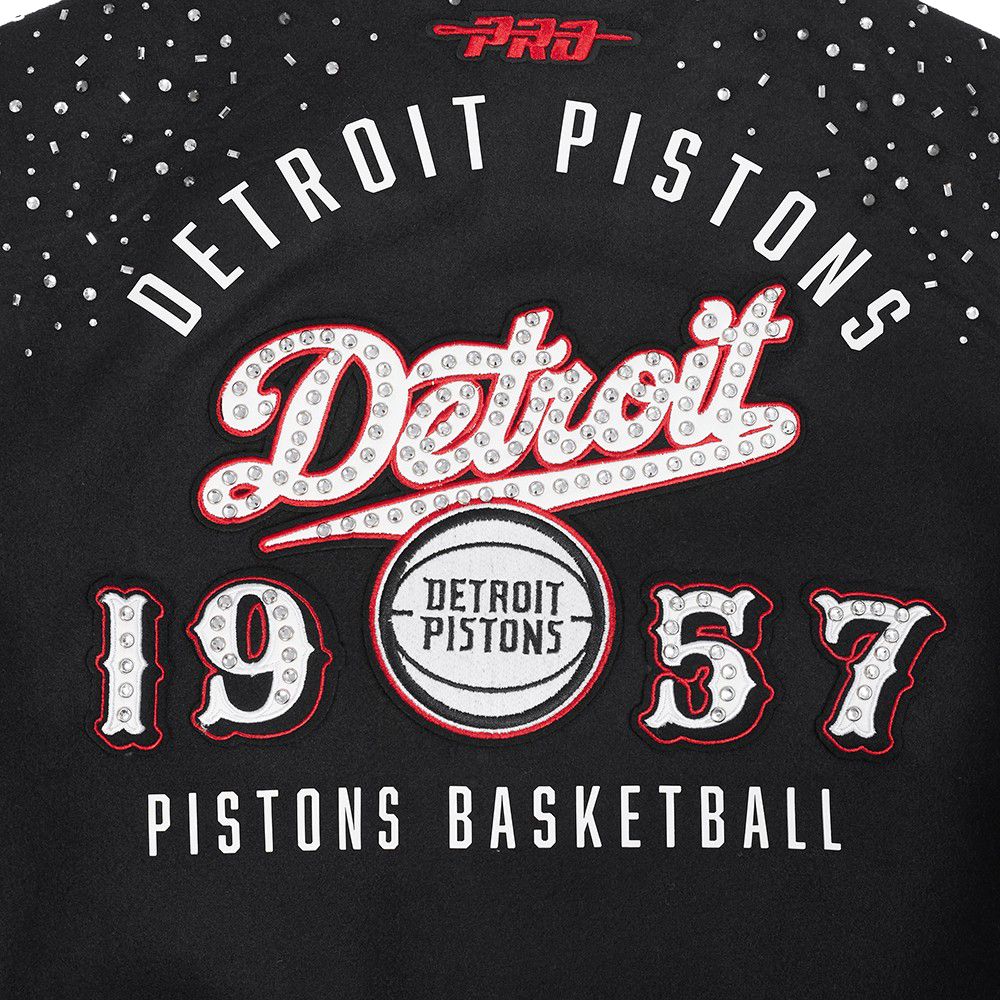 Pro Standard Women's Detroit Pistons Black Legacy Varsity Jacket product image