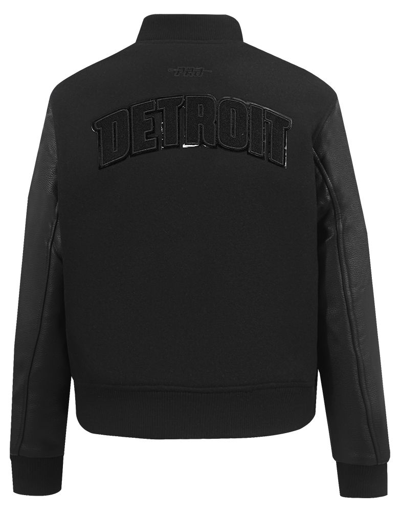 Pro Standard Women's Detroit Pistons Black Classic Wool Varsity Jacket product image