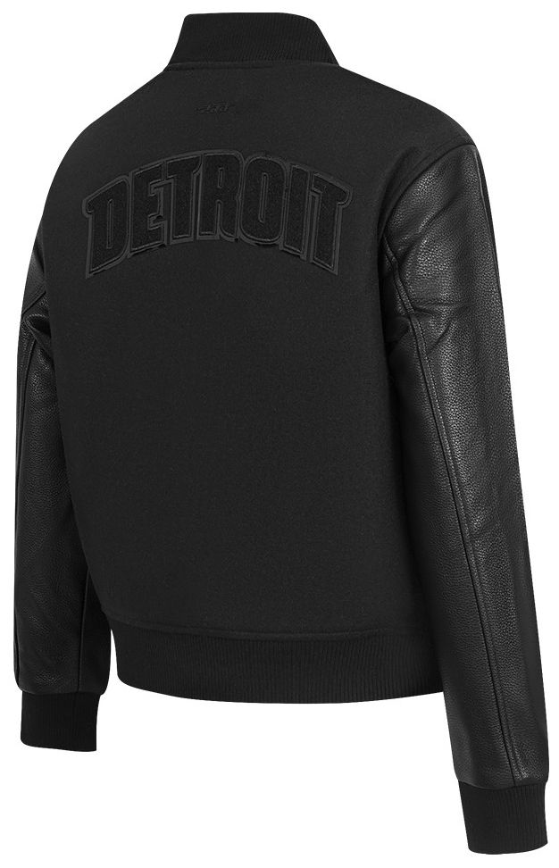 Pro Standard Women's Detroit Pistons Black Classic Wool Varsity Jacket product image