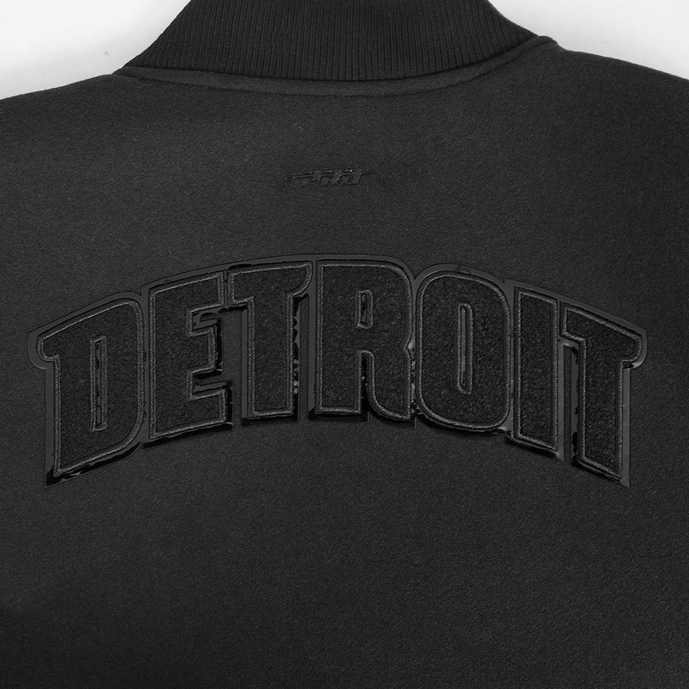Pro Standard Women's Detroit Pistons Black Classic Wool Varsity Jacket product image