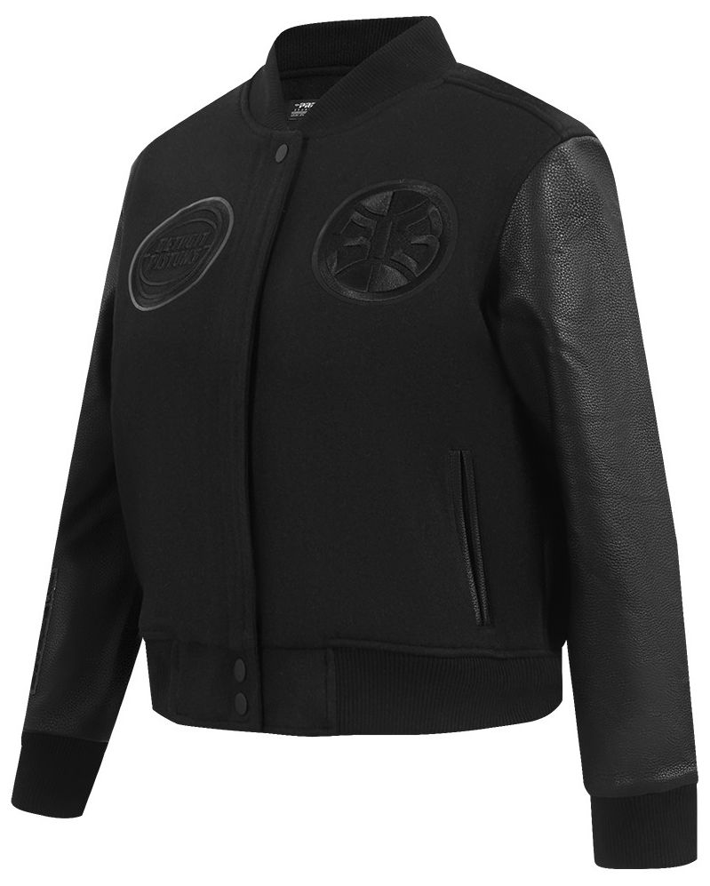 Pro Standard Women's Detroit Pistons Black Classic Wool Varsity Jacket product image