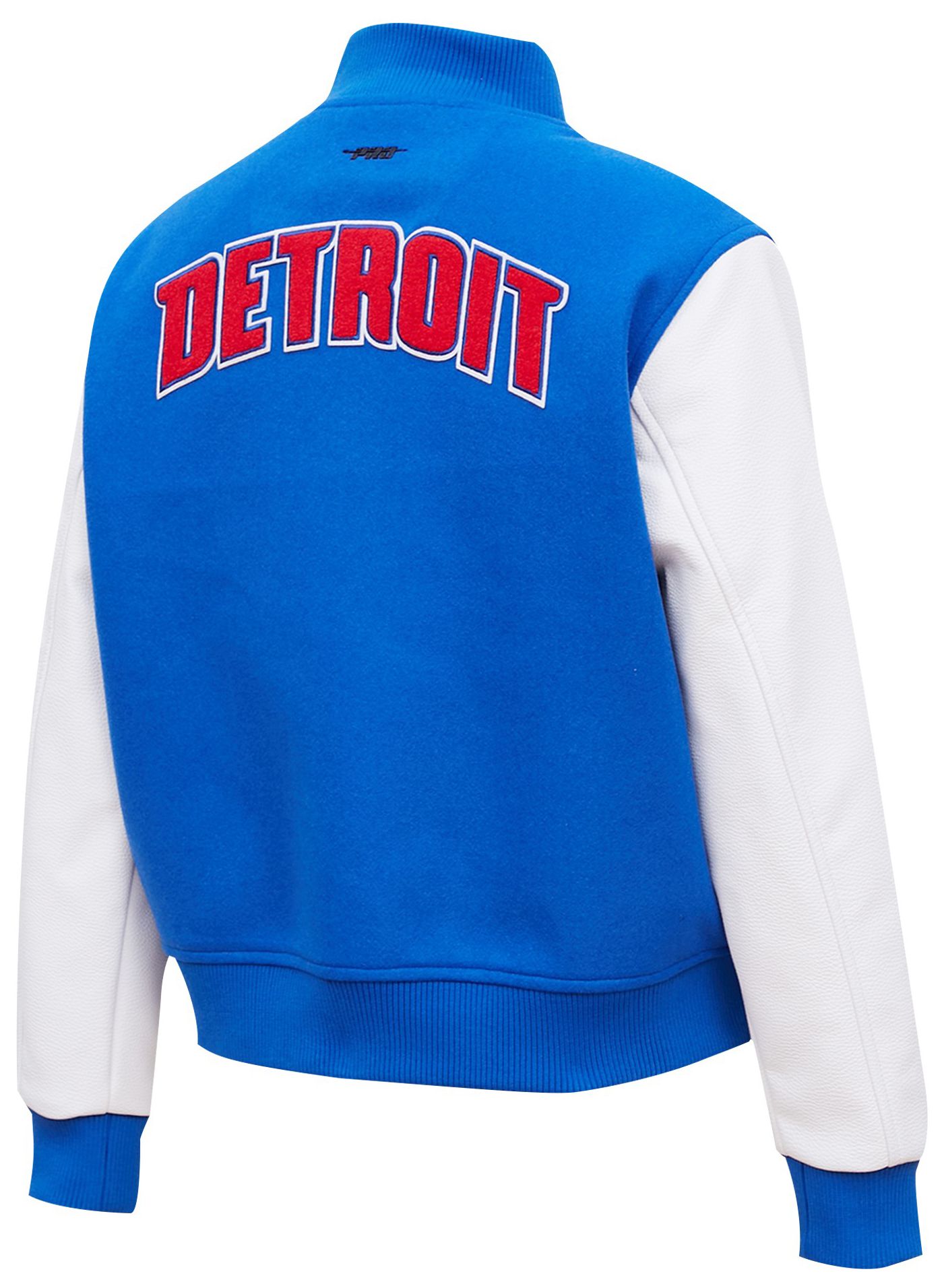 Pro Standard Women's Detroit Pistons Blue Classic Wool Varsity Jacket product image