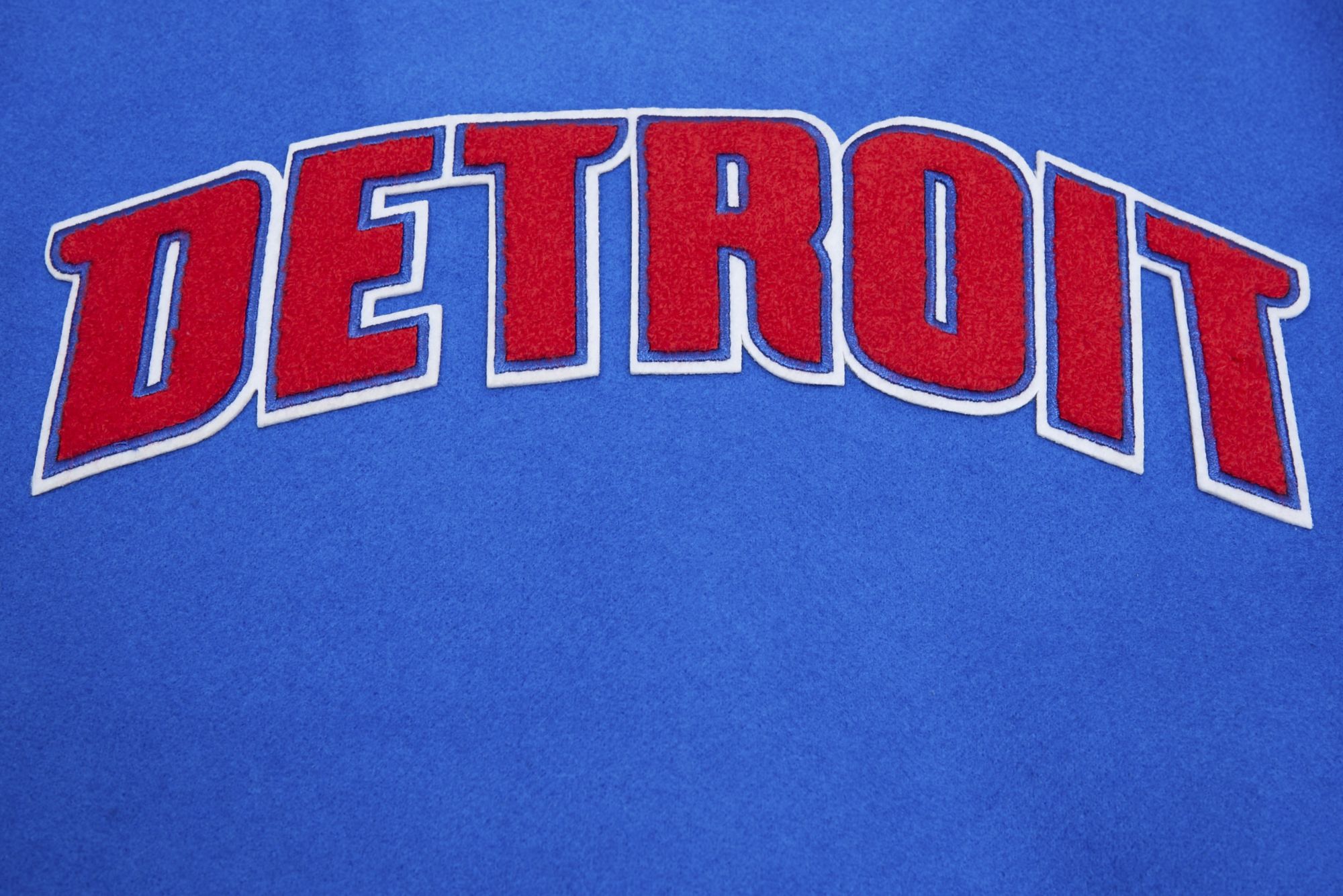 Pro Standard Women's Detroit Pistons Blue Classic Wool Varsity Jacket product image
