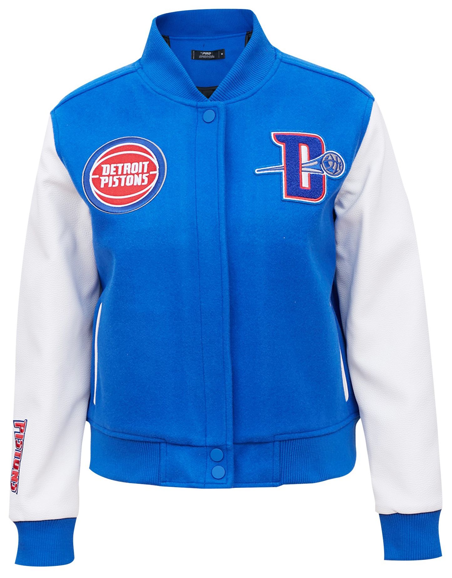 Pro Standard Women's Detroit Pistons Blue Classic Wool Varsity Jacket product image