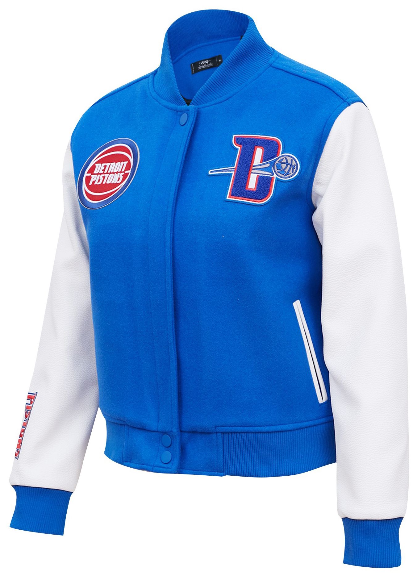 Pro Standard Women's Detroit Pistons Blue Classic Wool Varsity Jacket product image