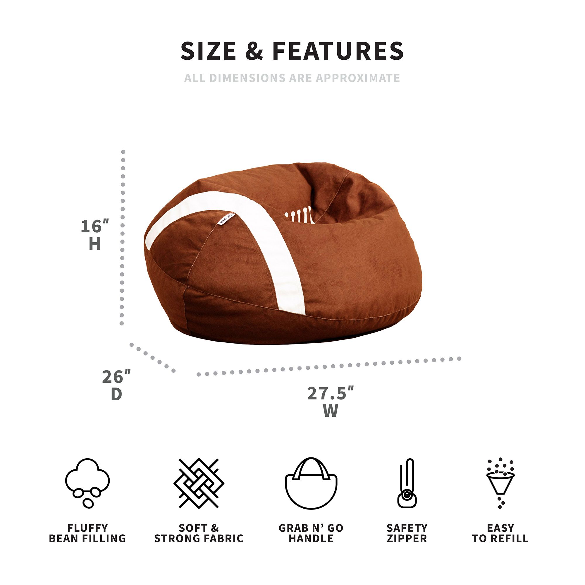 Big Joe Sports Bean Bag Chair product image