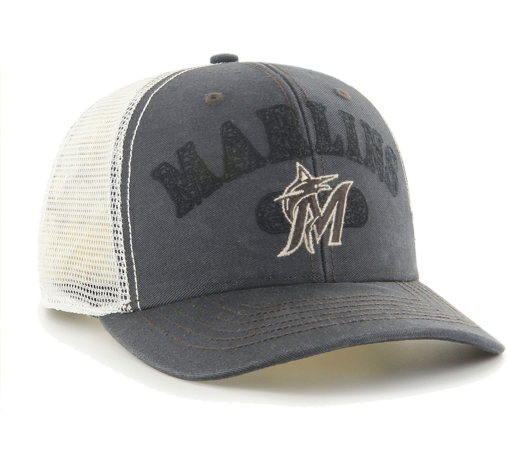 ‘47 Men's Miami Marlins Gray MVP Adjustable Hat product image