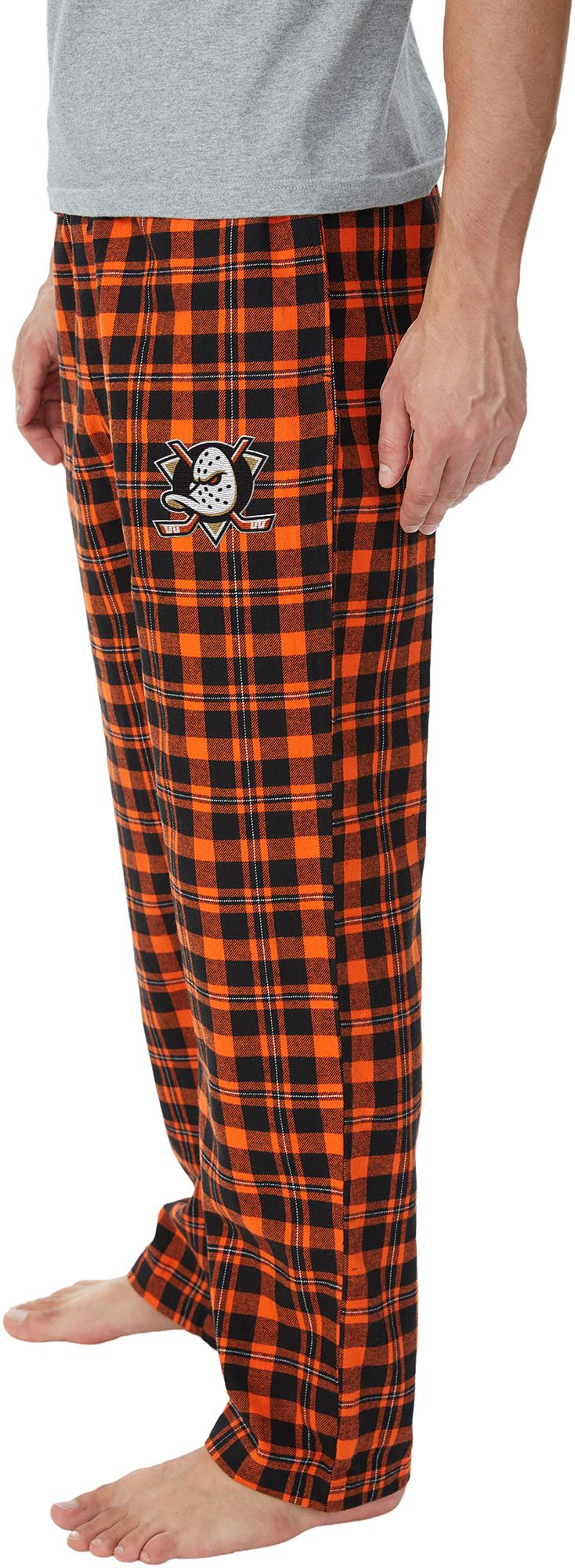 Concepts Sport Men's Anaheim Ducks Black Hawthorn Flannel Pants product image