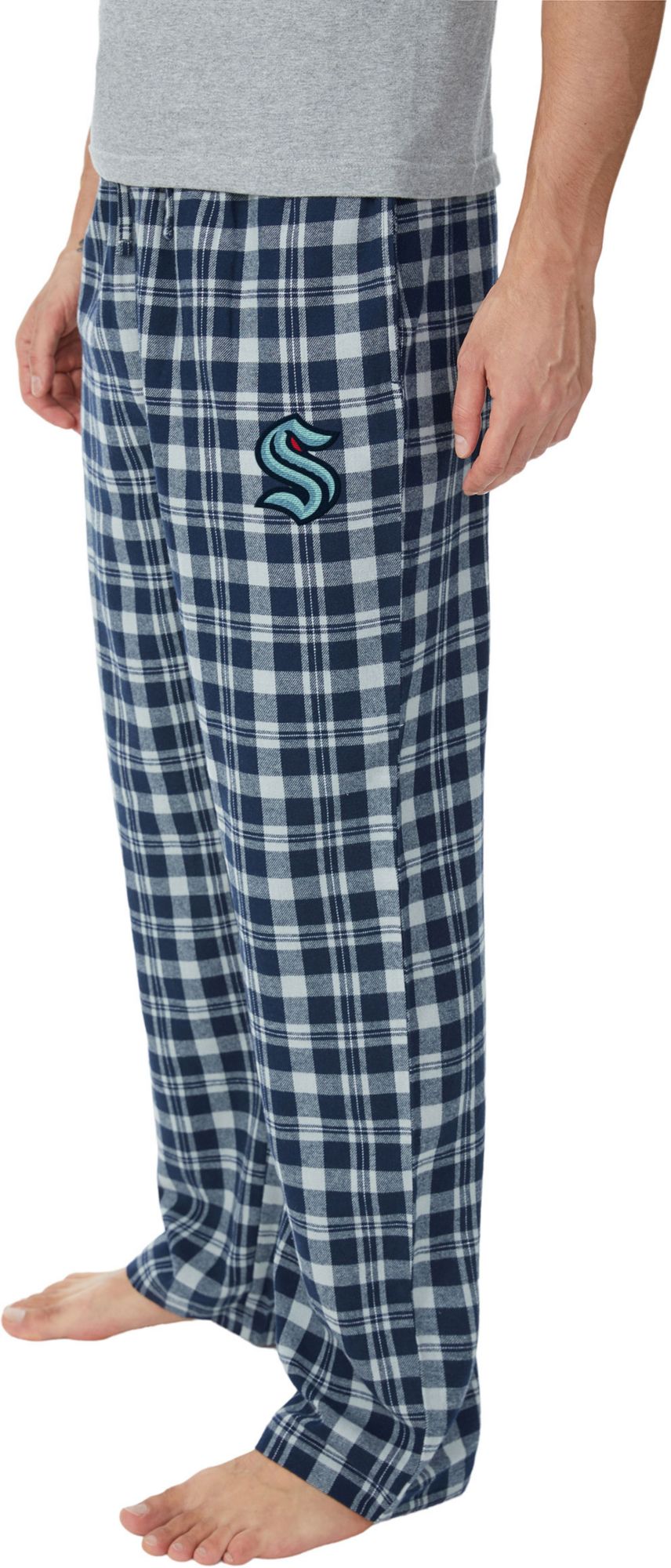 Concepts Sport Men's Seattle Kraken Navy Hawthorn Flannel Pants product image
