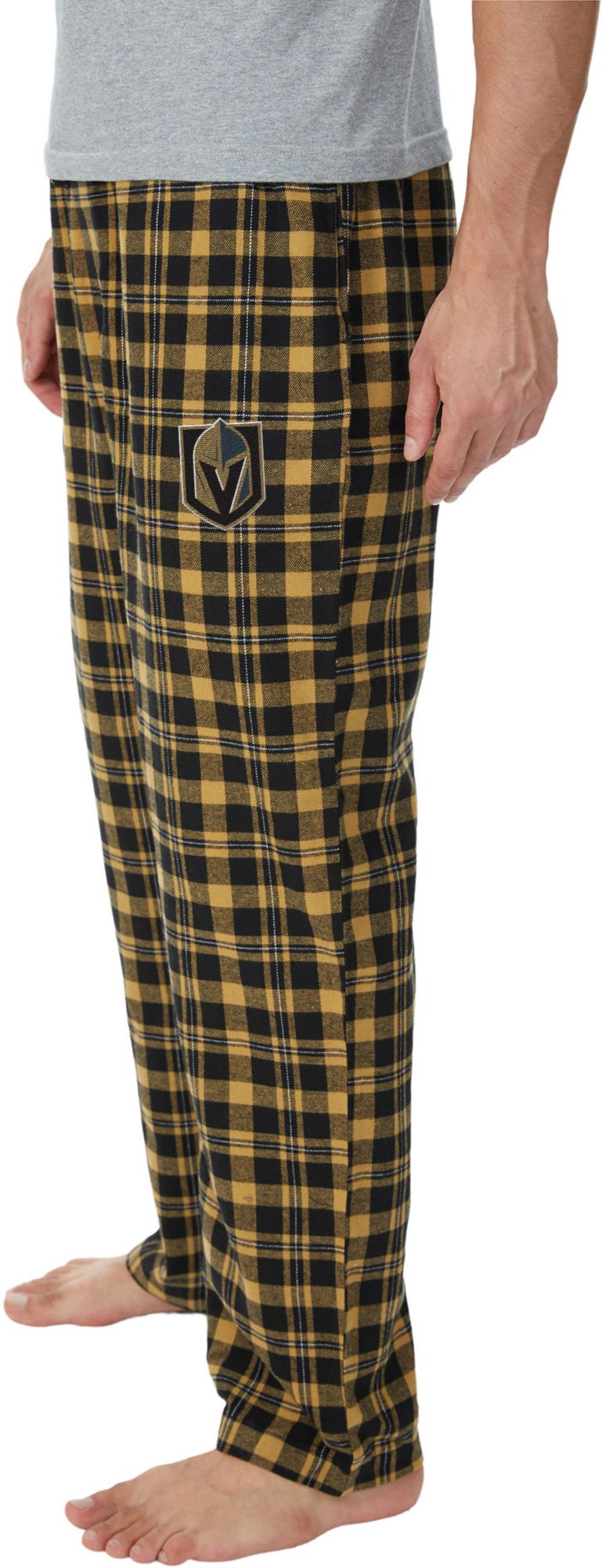 Concepts Sport Men's Vegas Golden Knights Black Hawthorn Flannel Pants product image