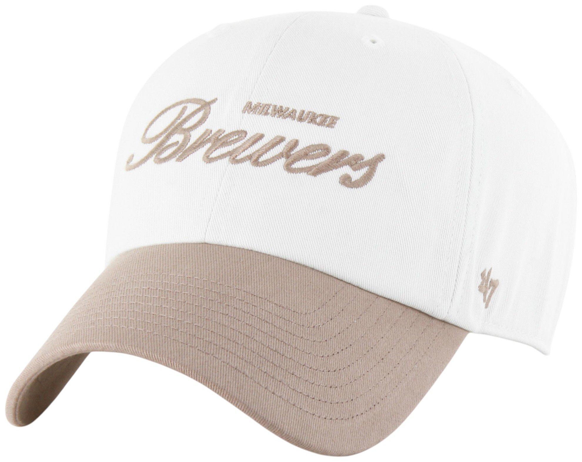 '47 Adult Milwaukee Brewers White 2-Tone Foundation Clean Up Adjustable Hat product image