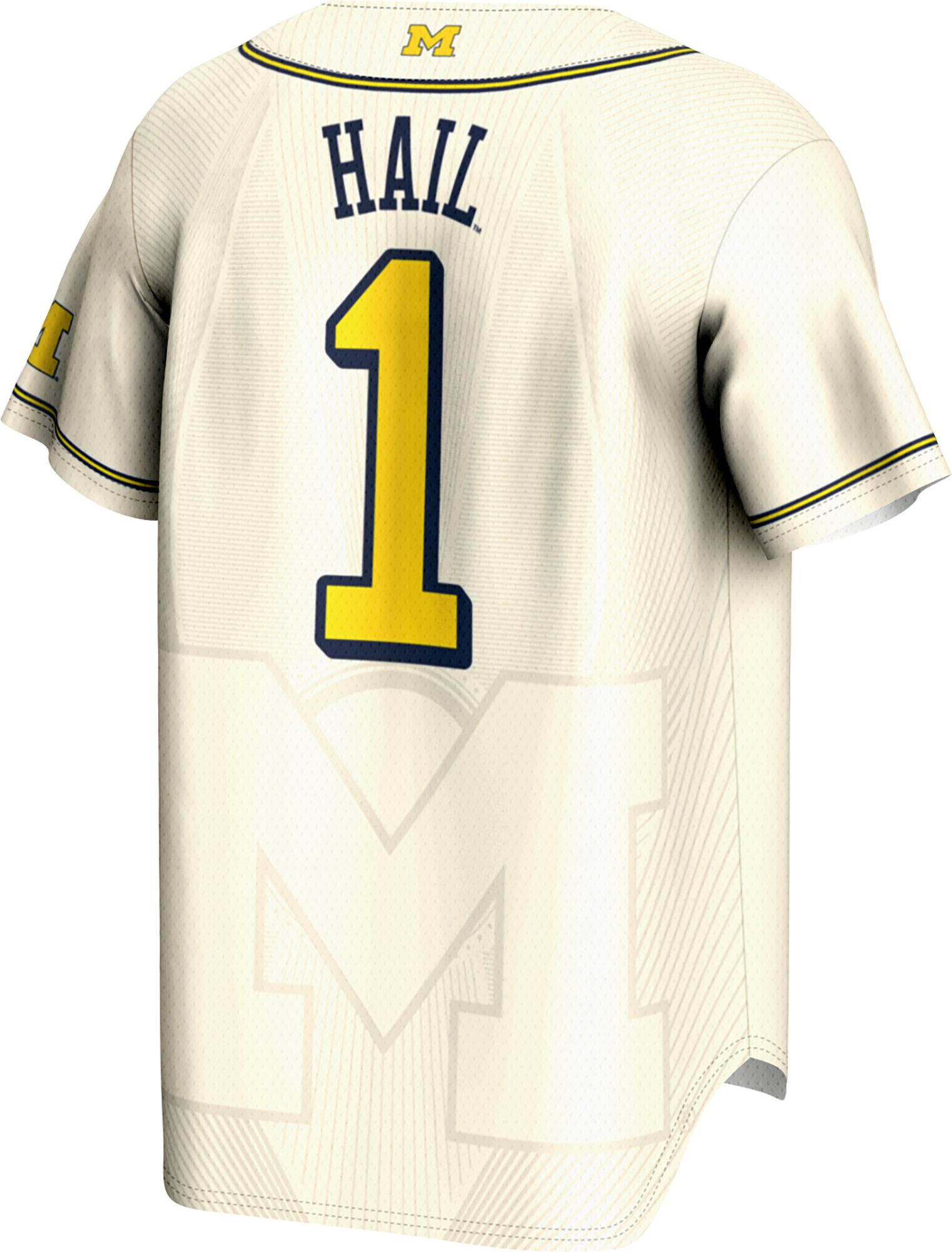 ProSphere Men's Michigan Wolverines Natural Baseball Jersey product image