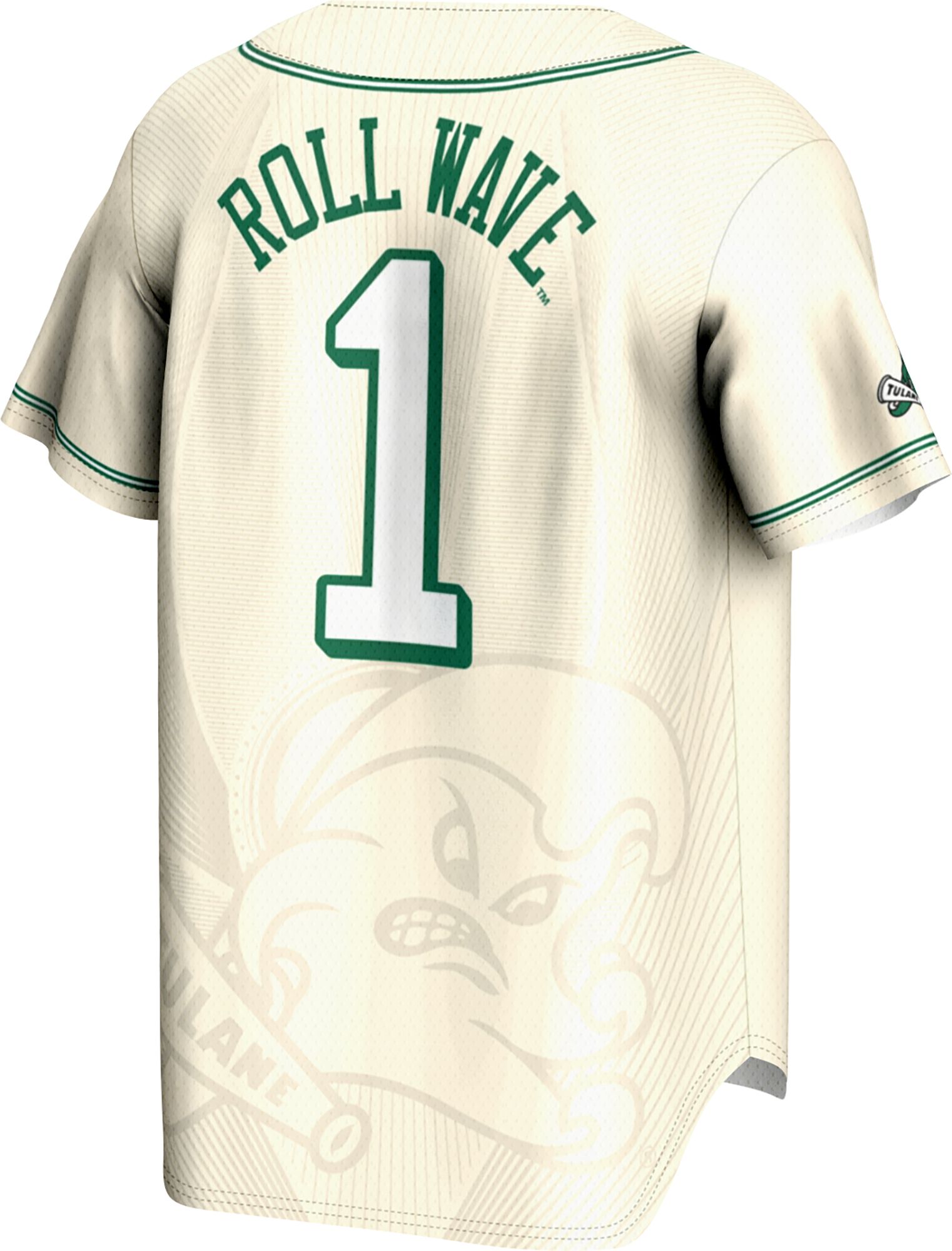 ProSphere Men's Tulane Green Wave Natural Baseball Jersey product image