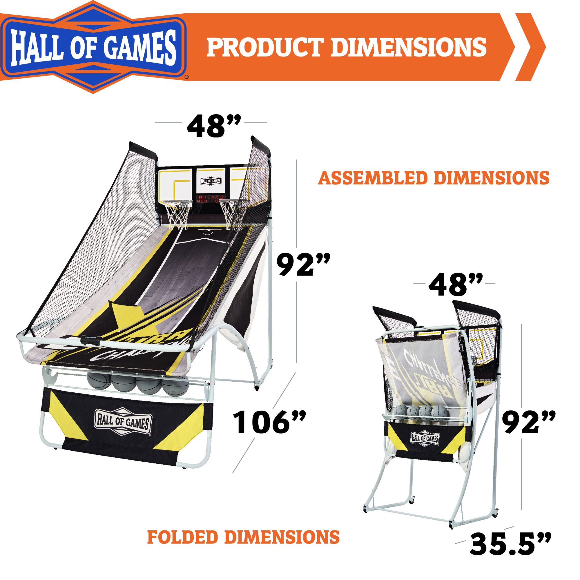 Hall of Games Arcade Basketball Folding Game product image
