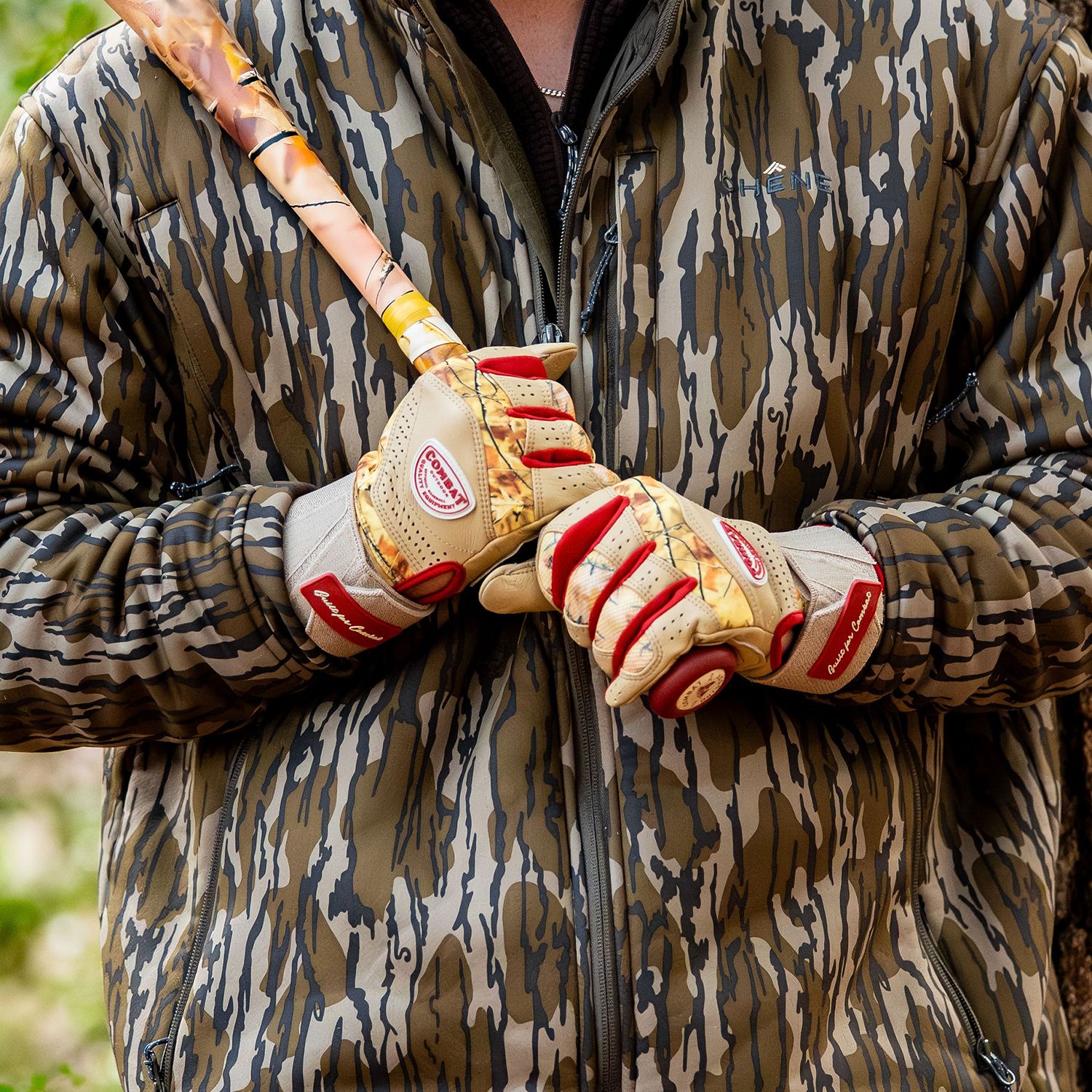 COMBAT MFG Outdoor Hunter Long Strap Baseball Batting Gloves product image