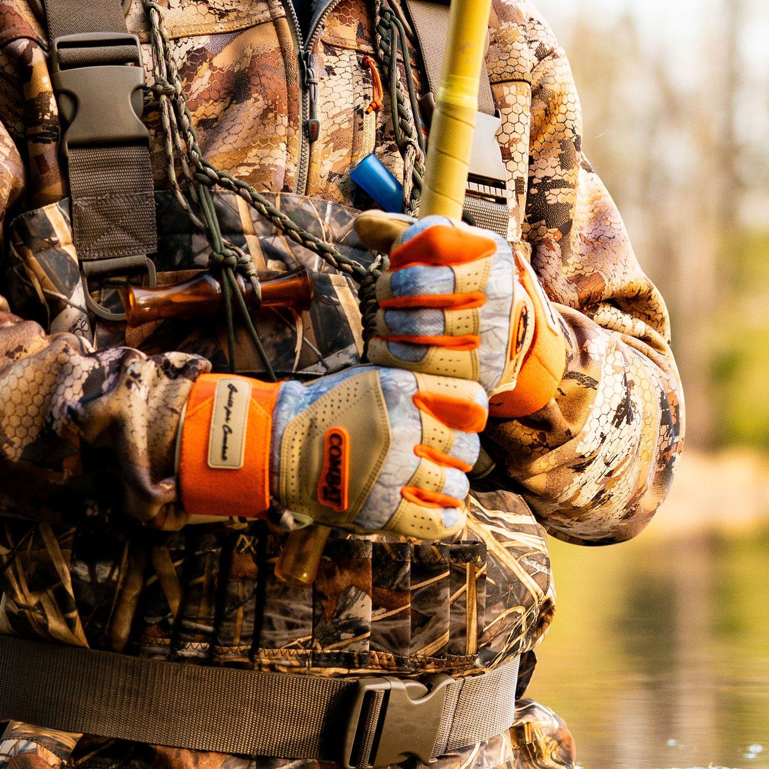 COMBAT MFG Outdoor Shooters Shoot Long Strap Baseball Batting Gloves product image